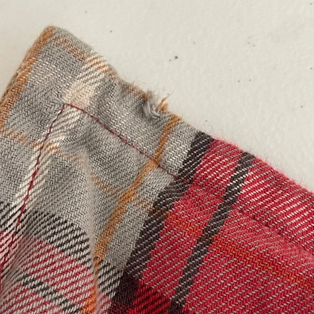 Pottery Barn Plaid‎ Pillow Cover Red 22x22 Cotton Tartan Holiday Farmhouse